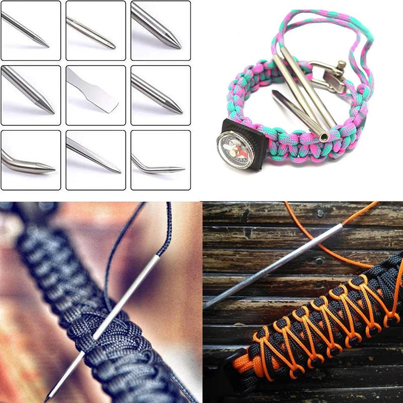 Paracord Knitting Tool Set – Aluminum Weaving Needles for Parachute Cord Bracelets, Lanyards & DIY Crafting