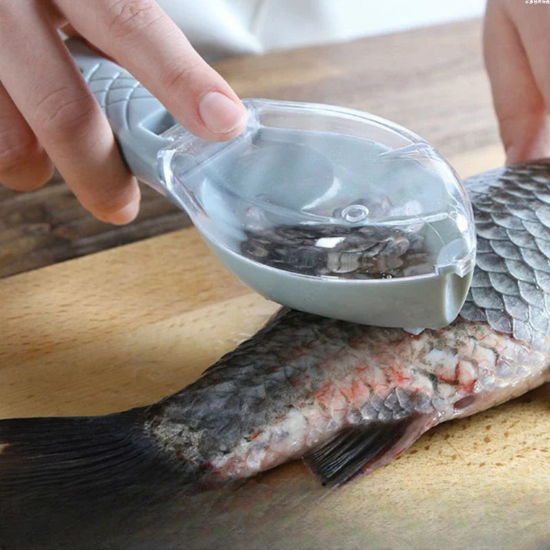 Fish Scale Grille Scraper – Fish Cleaning Tool with Protective Cover for Kitchen & Carp Fishing