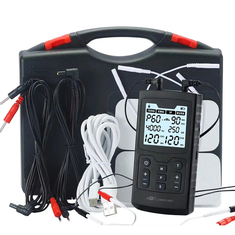 Electric Muscle Therapy Stimulator – High-Frequency Physiotherapy Device | IFT, RUSS, TENS & EMS Adjustable Body Massager