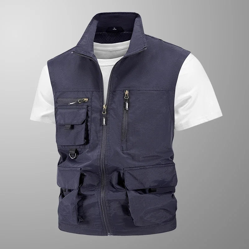 Men’s Lightweight Outdoor Photography Vest – Breathable Mesh Fishing Vest with Multi Pockets for Summer Comfort & Utility
