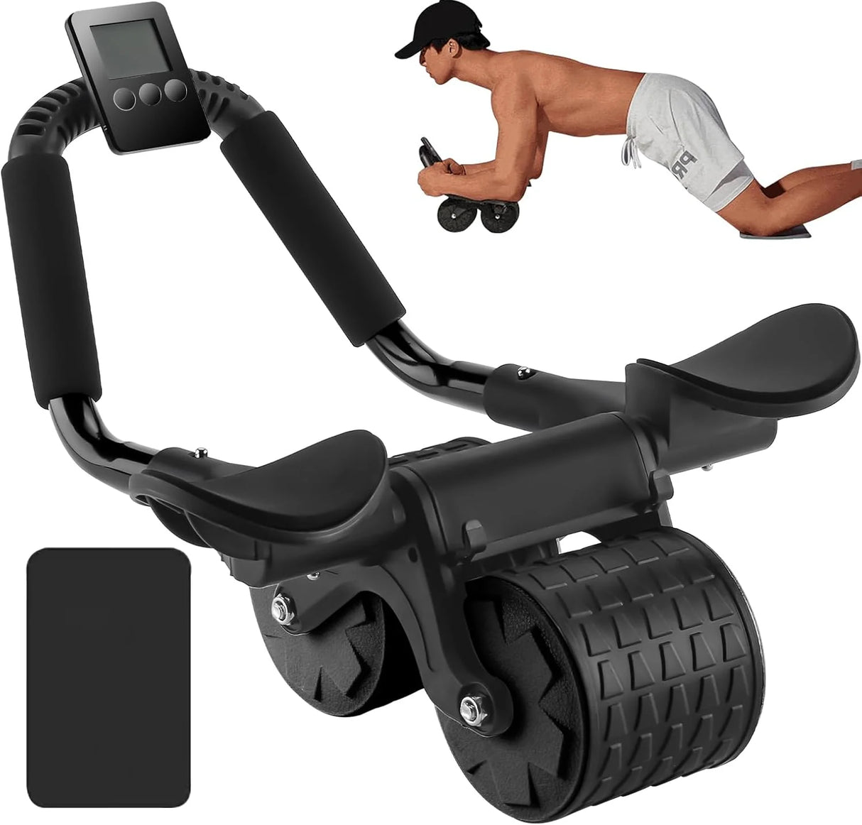 Automatic Rebound Ab Roller with Elbow Support – Strengthen Core, Abs & Upper Body