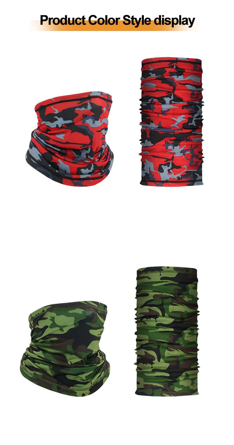 2PCS UV Protection Face Mask – Seamless Bandana for Outdoor Sports