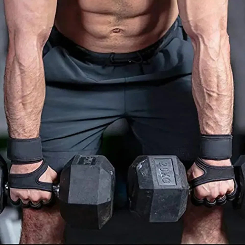 Gym Gloves with Wrist Support – Fingerless Training Gloves for Men & Women | Dumbbells, CrossFit & Weightlifting