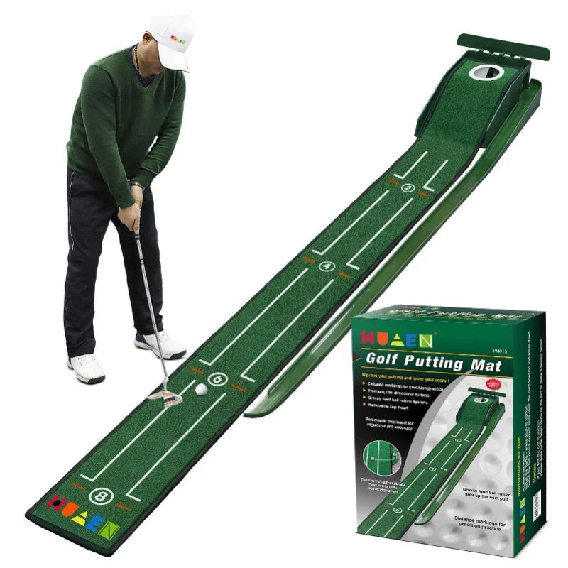 Mini Golf Green Putter Mat – Portable Indoor & Outdoor Golf Practice Mat (Model PM015)