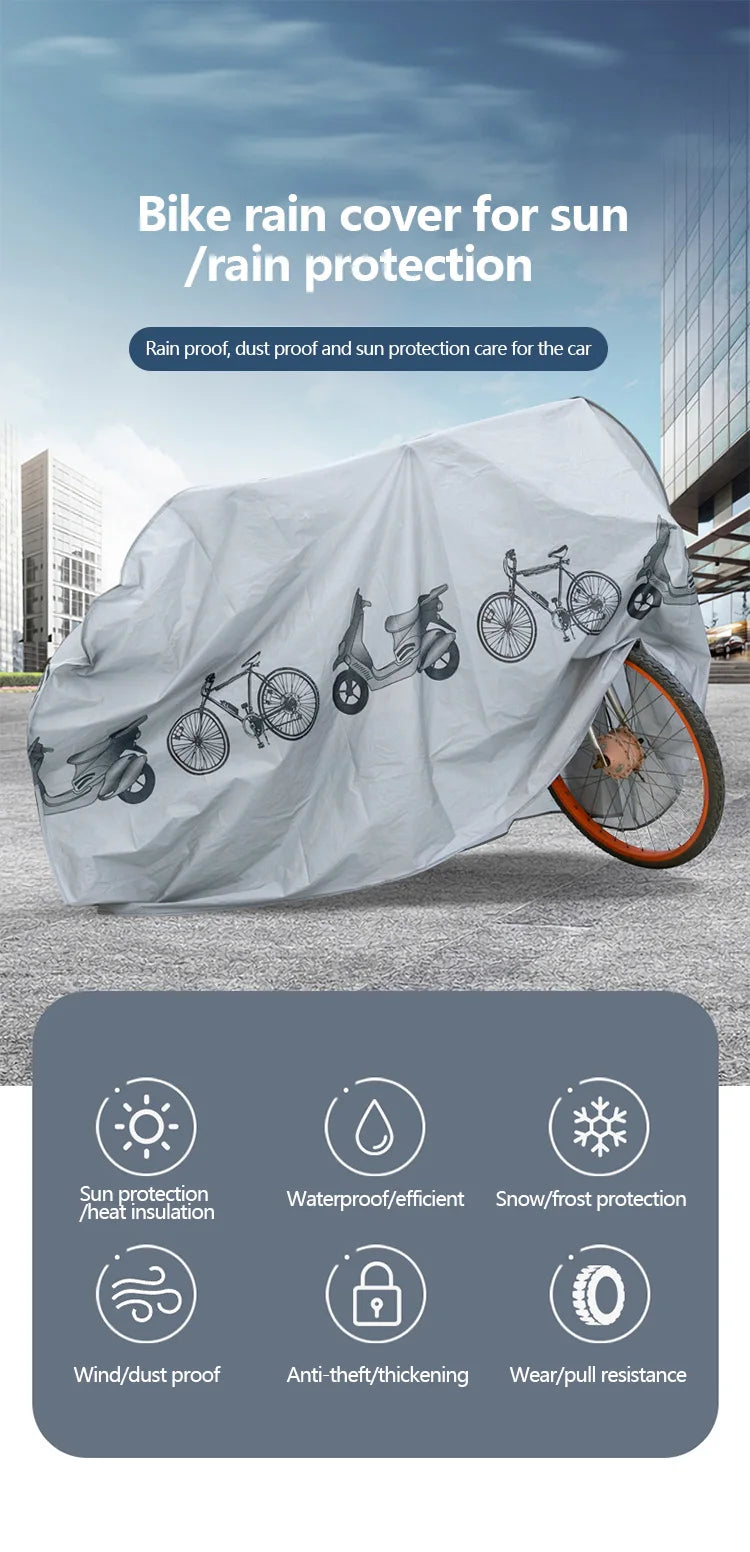 Waterproof Bicycle & Motorcycle Cover – UV Dust Rain Protection