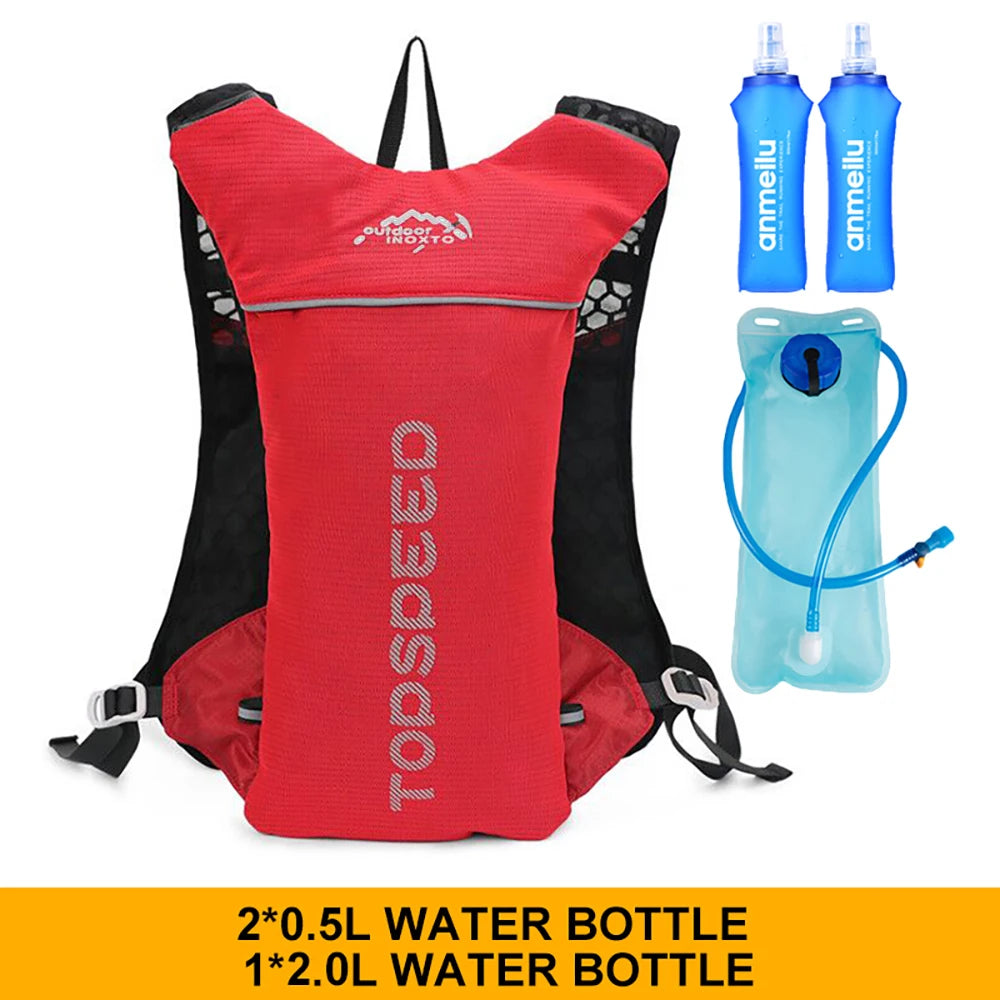 5L Ultralight Hydration Backpack – Breathable Running Vest with 500ML Water Bottles for Trail Running, Cycling & Marathons