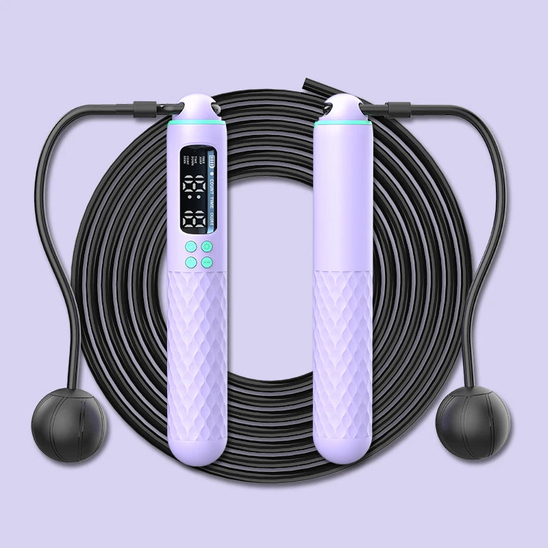 Rechargeable USB Digital Jump Rope Trainer – Adjustable Wireless Rope with Calorie Counter & Fitness Tracking