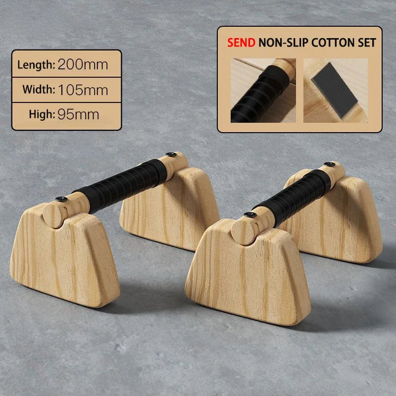 Push Up Bar Beech Wood – Sturdy Calisthenics Parallettes for Home Workouts