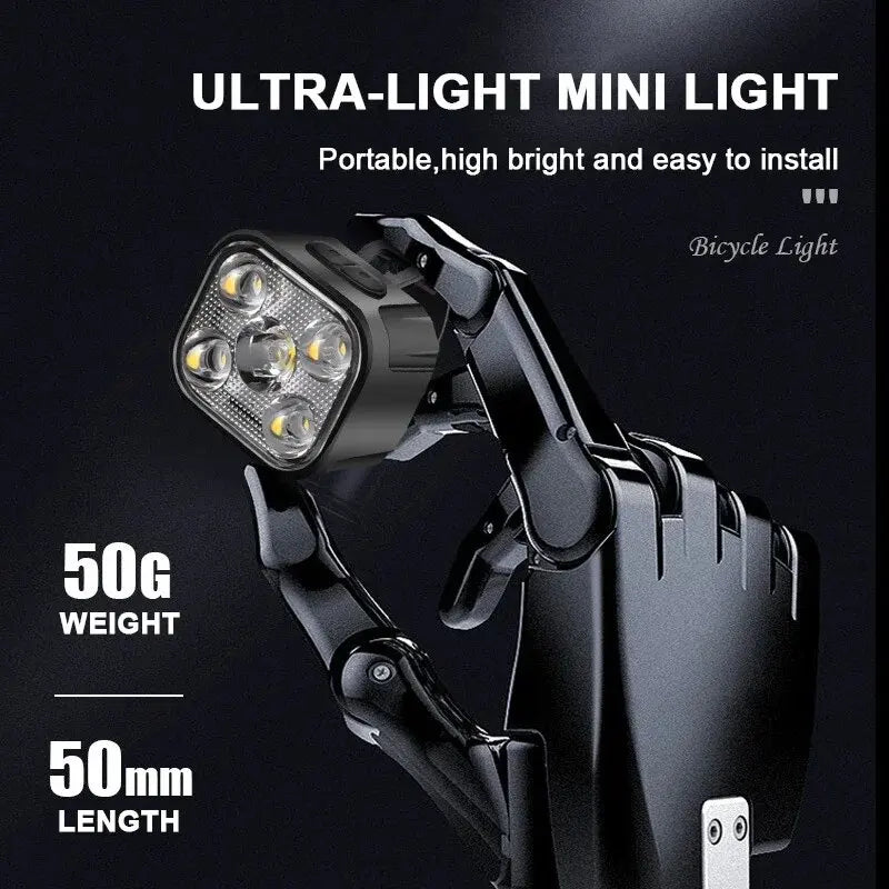 Rechargeable Bike Light Set – Front Headlamp & Rear LED Taillight for Safety