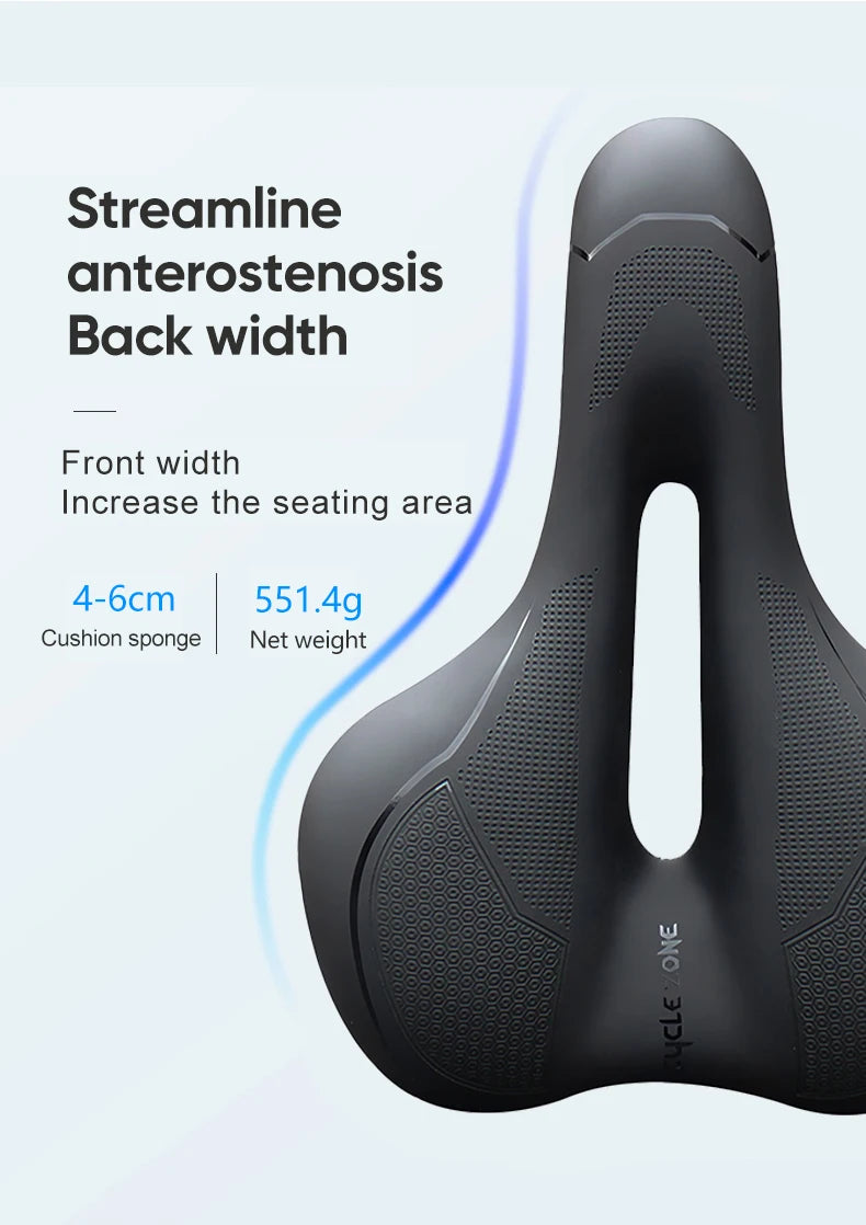 Breathable Hollow Bicycle Saddle – Shockproof PU Leather Cycling Seat