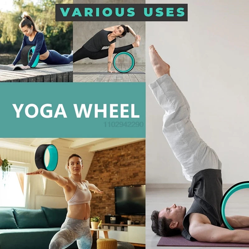 Premium Yoga Wheel – Back Stretcher & Deep Tissue Massage Roller for Yoga, Backbends & Home Fitness