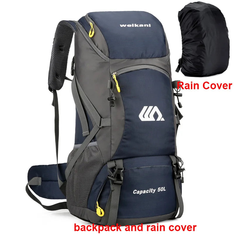 50L Waterproof Travel & Hiking Backpack – Outdoor Camping Rucksack