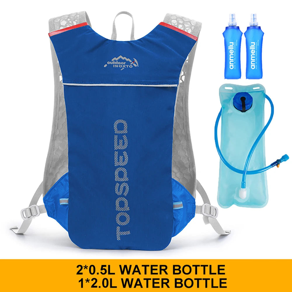 5L Ultralight Hydration Backpack – Breathable Running Vest with 500ML Water Bottles for Trail Running, Cycling & Marathons