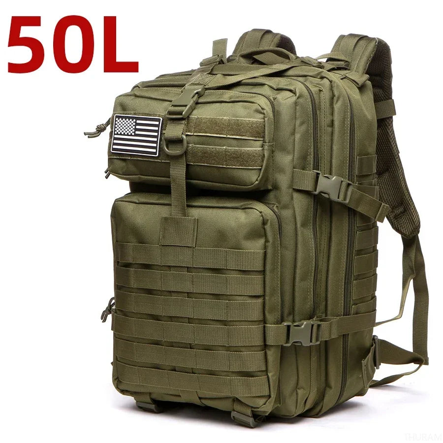 25L/50L Waterproof Tactical Outdoor Backpack – Rugged 1000D Nylon for Trekking, Fishing & Hunting