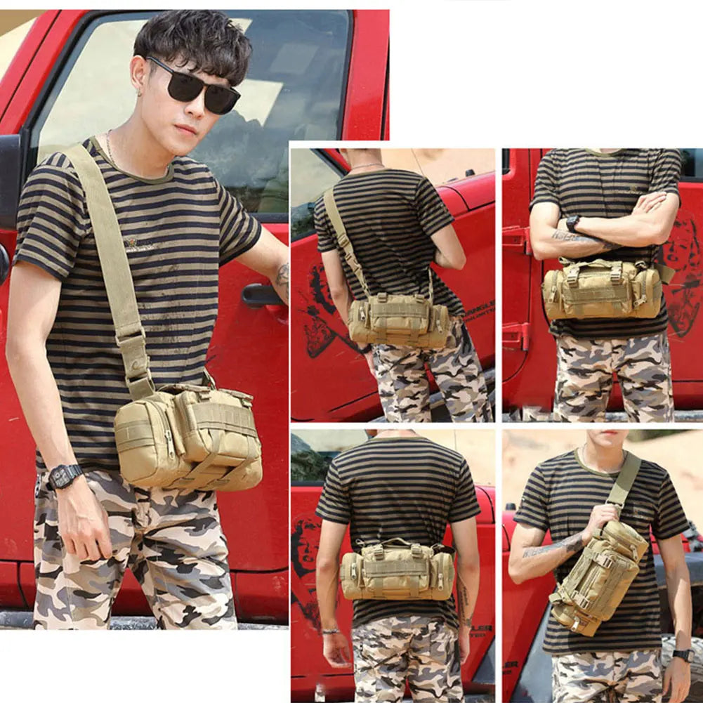 Men’s Tactical EDC MOLLE Belt Bag – Waterproof Outdoor Waist Pack for Hiking, Cycling, Camping & Hunting
