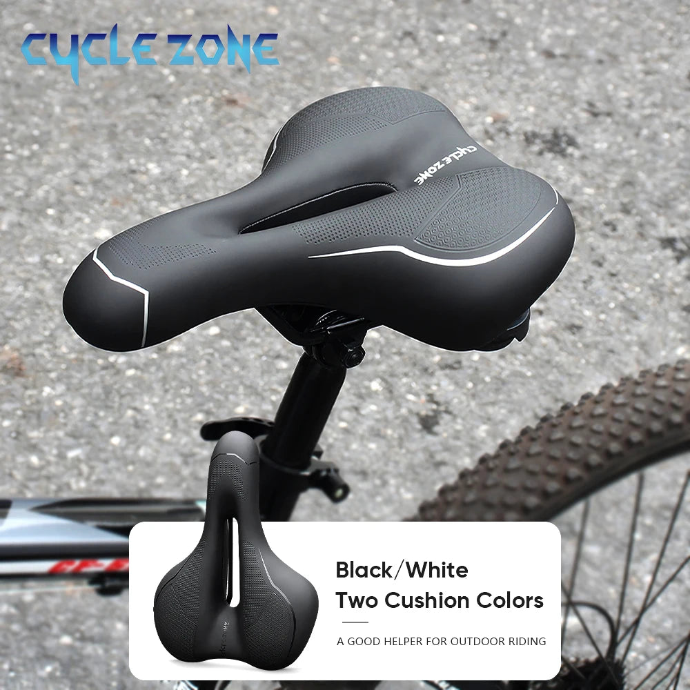 Breathable Hollow Bicycle Saddle – Shockproof PU Leather Cycling Seat