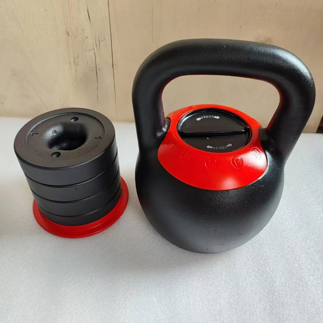 Adjustable Kettlebell – 5 Weights in 1 Cast Iron Dumbbell Set | Space-Saving Strength Training Equipment for Home & Gym