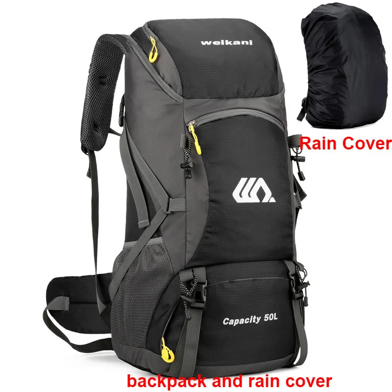 50L Waterproof Travel & Hiking Backpack – Outdoor Camping Rucksack