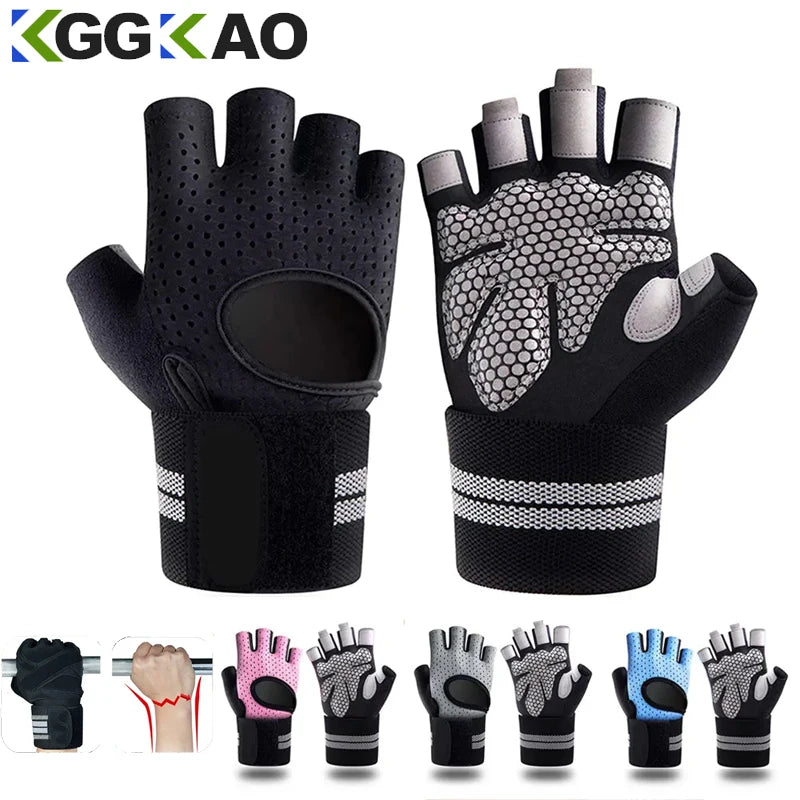 Weightlifting Gloves with Wrist Support – Gym Workout Gloves for Heavy Exercise, Bodybuilding, CrossFit & Fitness Training