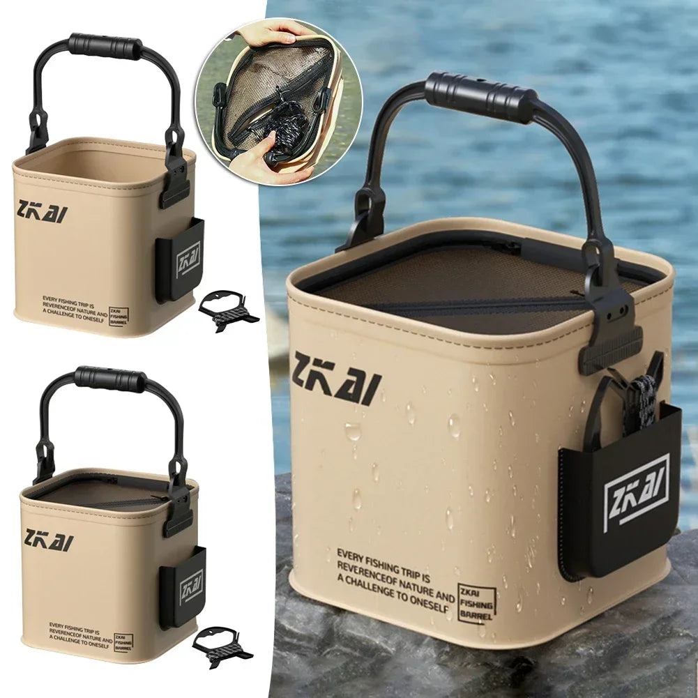 8L / 13L Foldable Fishing Bucket – Large Capacity, Durable Hand-Carry Bucket for Outdoor Camping & Fishing