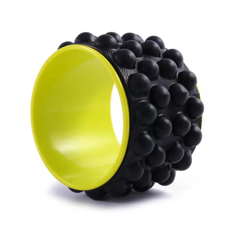 Premium Foam Yoga Massage Roller Wheel – Back Stretcher & Massager for Pain Relief, Flexibility & Recovery