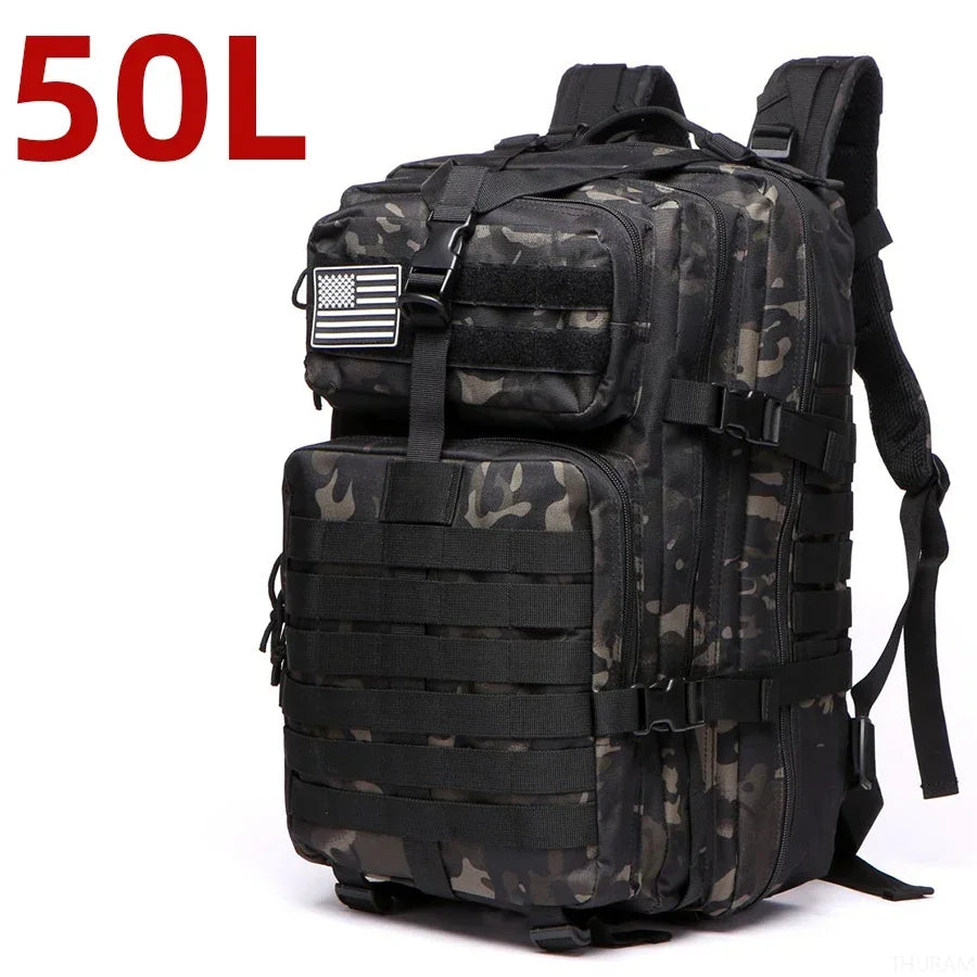 25L/50L Waterproof Tactical Outdoor Backpack – Rugged 1000D Nylon for Trekking, Fishing & Hunting
