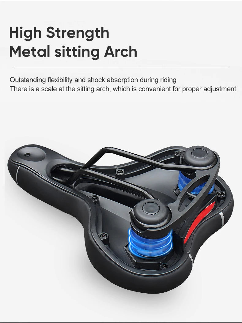 Breathable Hollow Bicycle Saddle – Shockproof PU Leather Cycling Seat