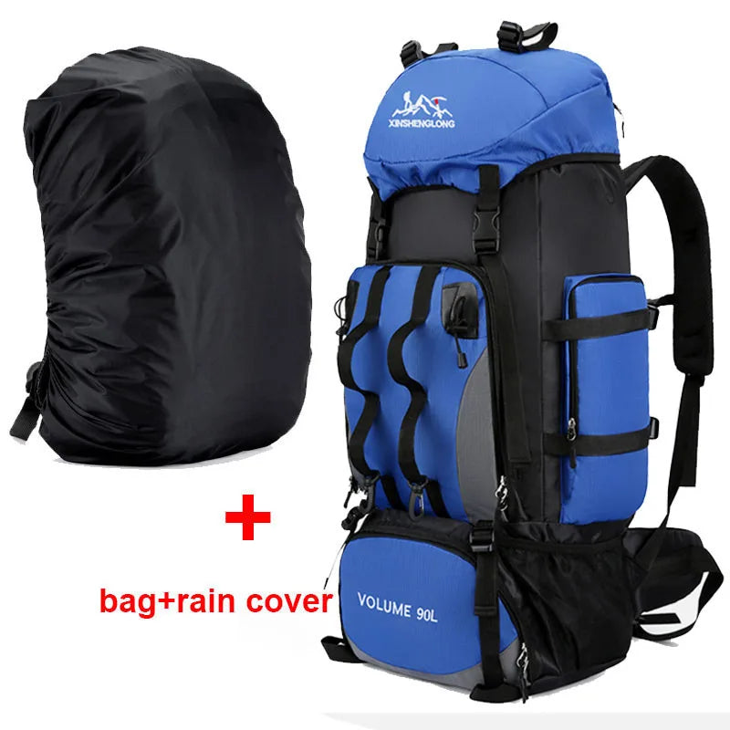 90L Waterproof Hiking & Camping Backpack – Large Capacity Outdoor Rucksack