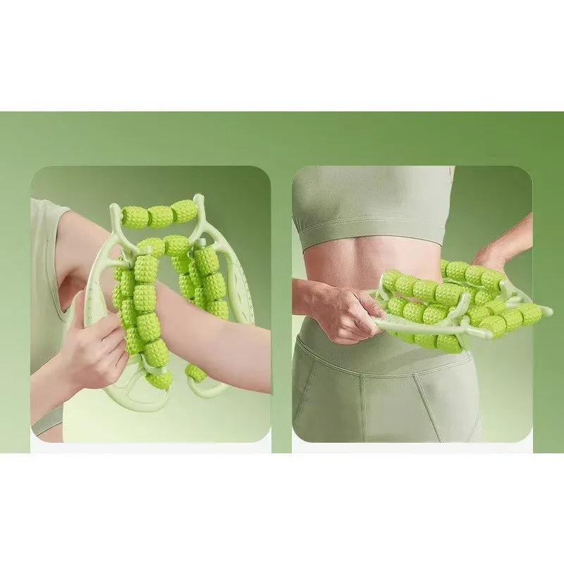 9-Wheel Yoga Massage Roller Clip – Muscle Relaxation & Fitness Recovery Tool