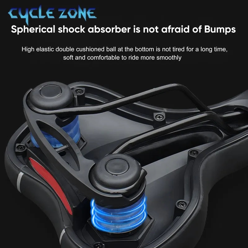 Breathable Hollow Bicycle Saddle – Shockproof PU Leather Cycling Seat