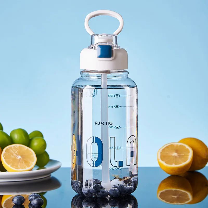 1300ml Portable Sports Water Cup – High Temp Plastic Outdoor Bottle