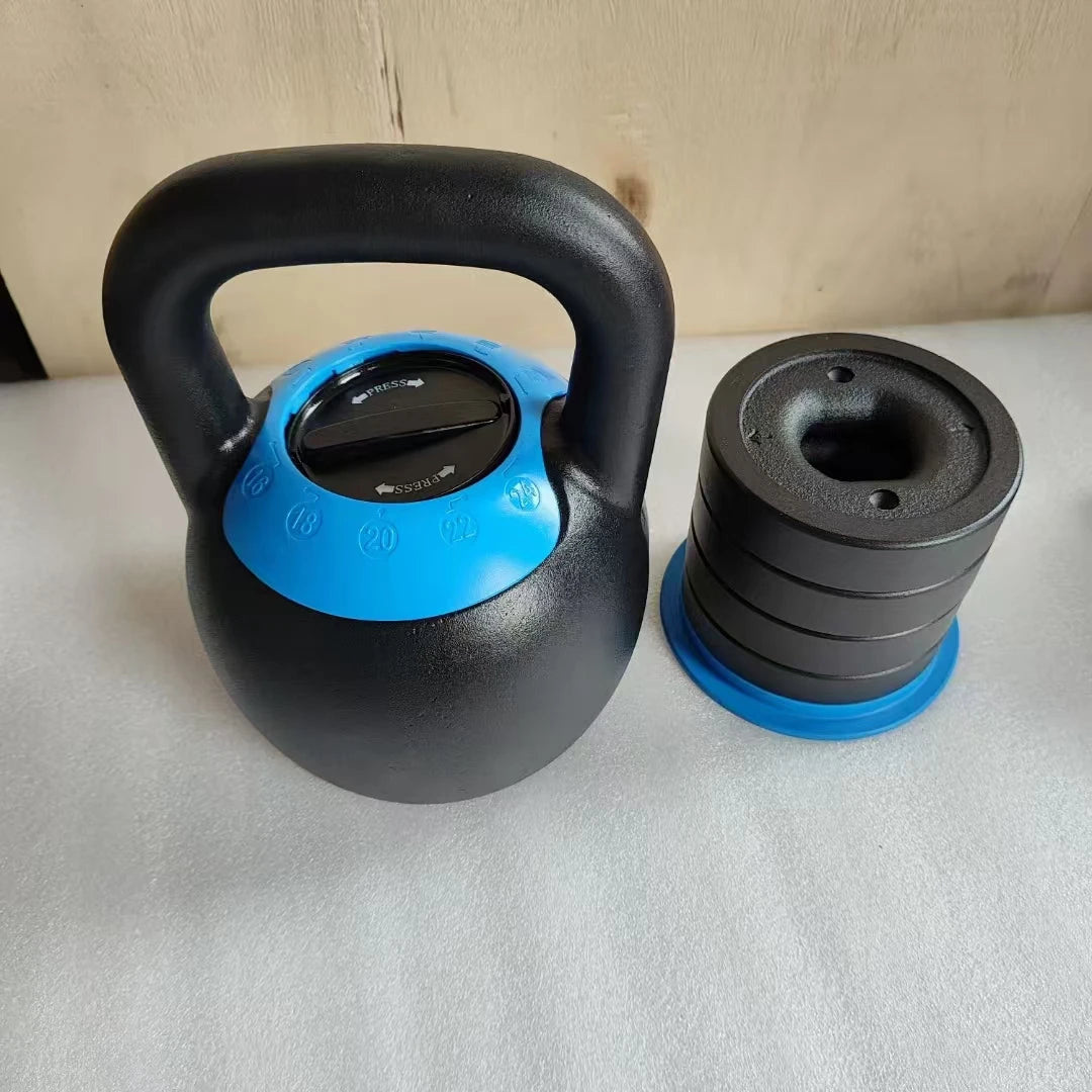 Adjustable Kettlebell – 5 Weights in 1 Cast Iron Dumbbell Set | Space-Saving Strength Training Equipment for Home & Gym