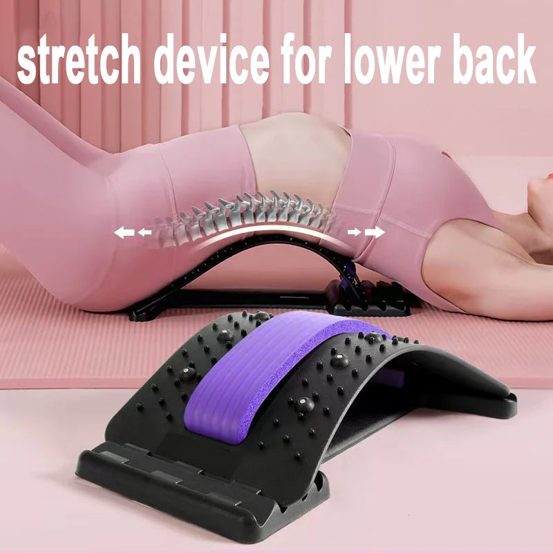 YBAM Lumbar Stretcher Device – Spine Correction & Back Opener Pillow for Lower Back Pain Relief, Yoga & Chiropractic Support