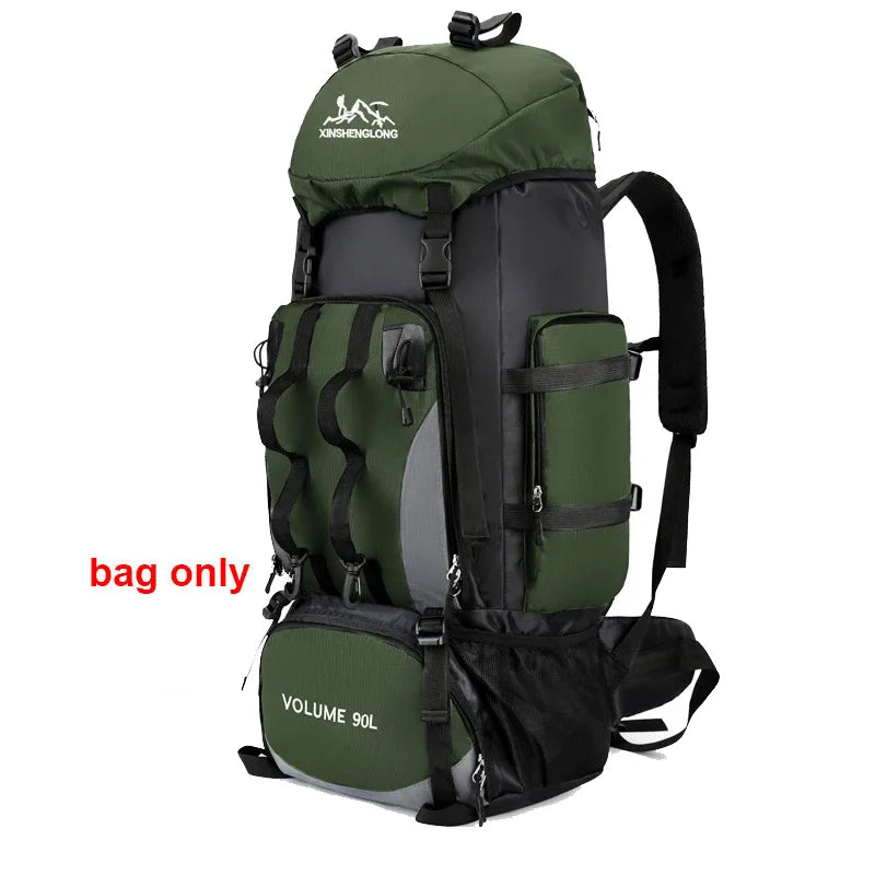 90L Waterproof Hiking & Camping Backpack – Large Capacity Outdoor Rucksack