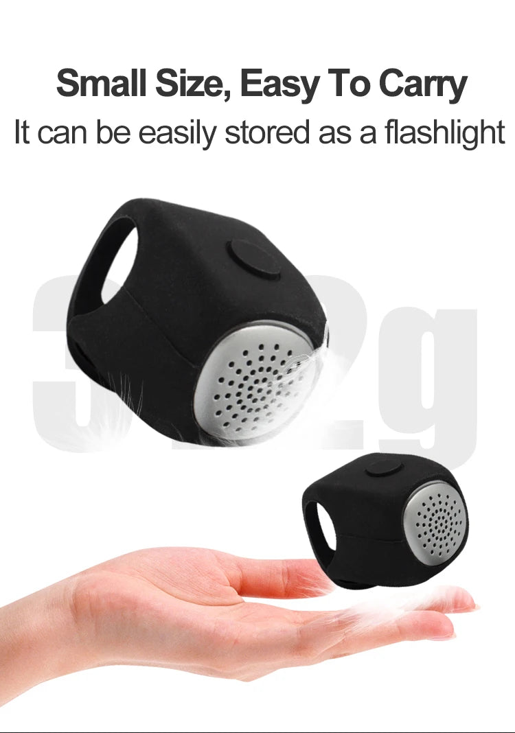 Electric Bicycle Bell – Loud Bike Horn with 3 Sound Modes for MTB & Road Cycling