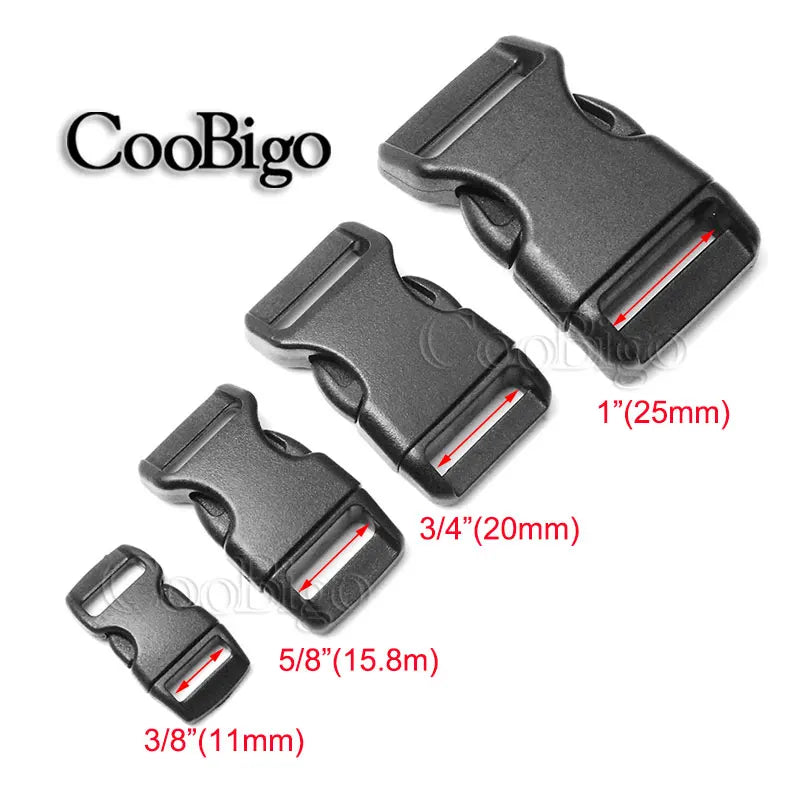 Durable Plastic Curved Buckles for Paracord, Backpack Straps & Outdoor Gear (10mm–25mm)