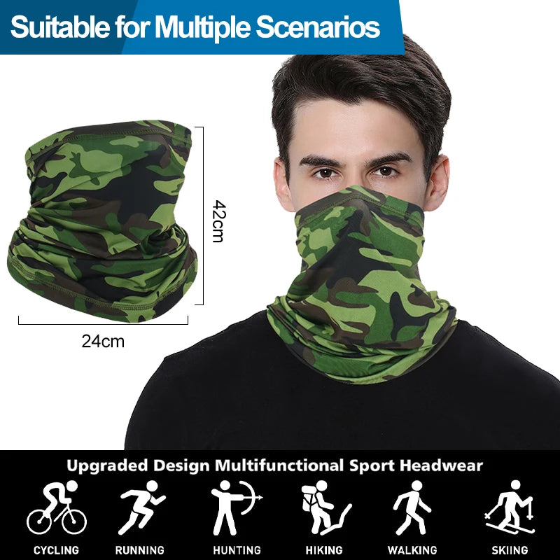 2PCS UV Protection Face Mask – Seamless Bandana for Outdoor Sports