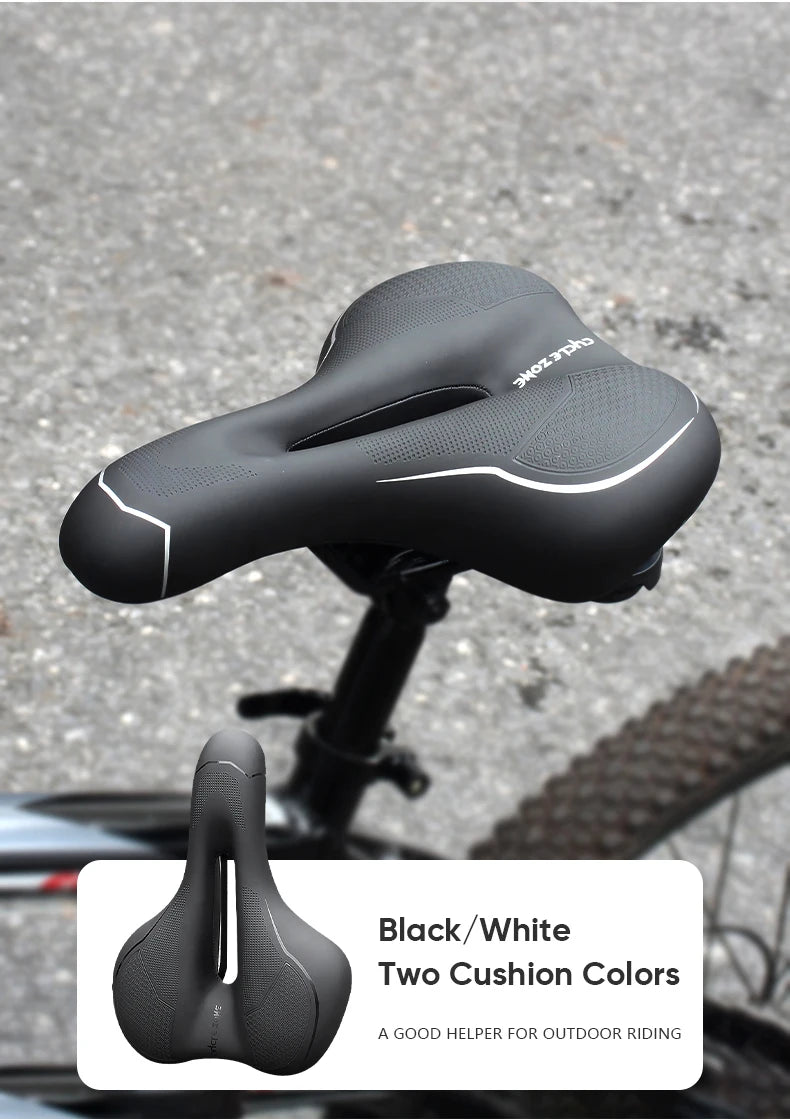 Breathable Hollow Bicycle Saddle – Shockproof PU Leather Cycling Seat