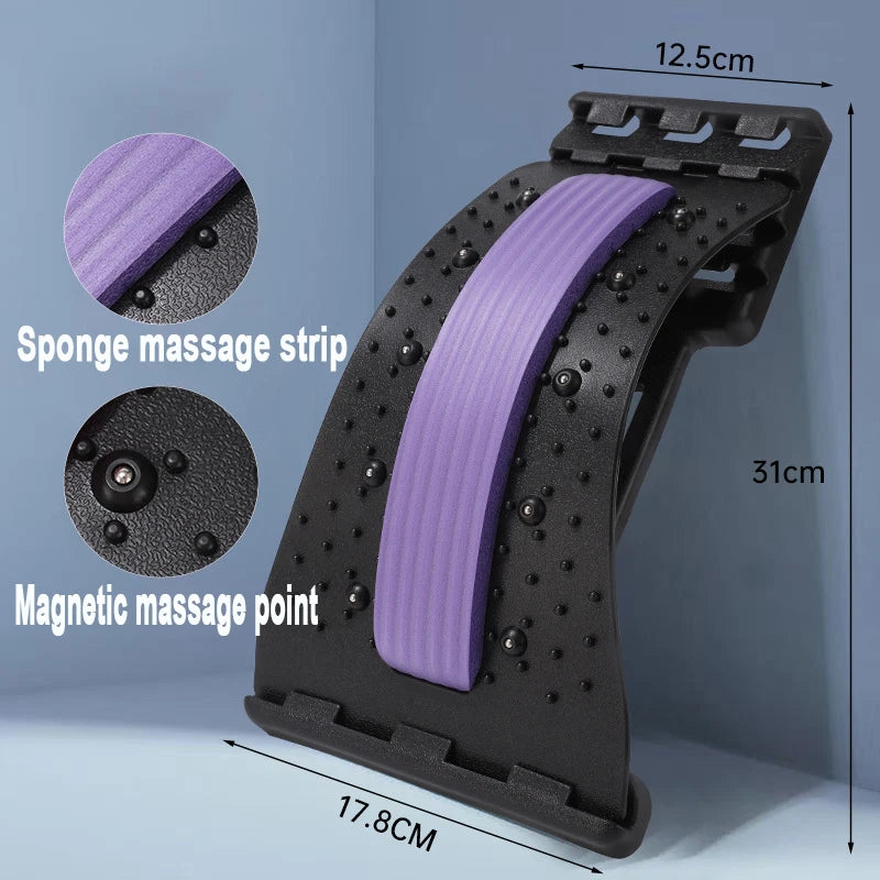 YBAM Lumbar Stretcher Device – Spine Correction & Back Opener Pillow for Lower Back Pain Relief, Yoga & Chiropractic Support