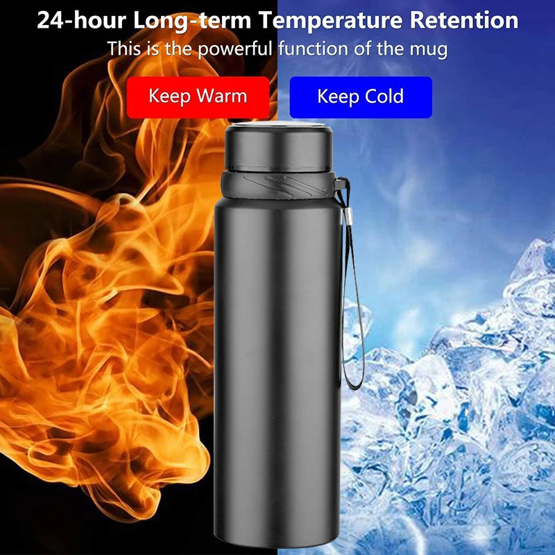 Stainless Steel Thermal Water Bottle – LED Temperature Display Thermos | Vacuum Insulated Tumbler for Hot & Cold Drinks