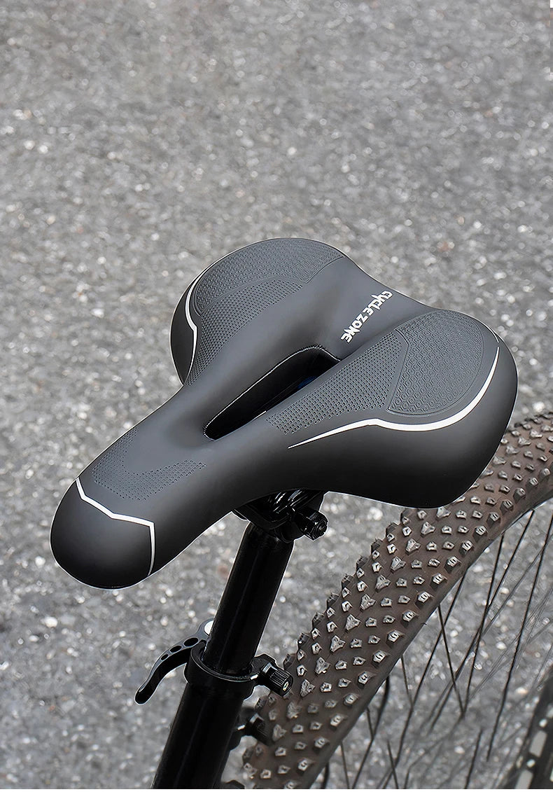 Breathable Hollow Bicycle Saddle – Shockproof PU Leather Cycling Seat