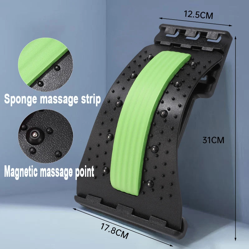 YBAM Lumbar Stretcher Device – Spine Correction & Back Opener Pillow for Lower Back Pain Relief, Yoga & Chiropractic Support