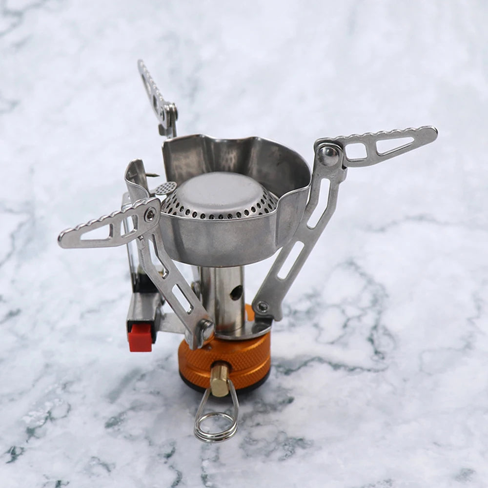 Portable Wind-Resistant Camp Stove – Compact Cooking Gear for Outdoor Camping & Hiking