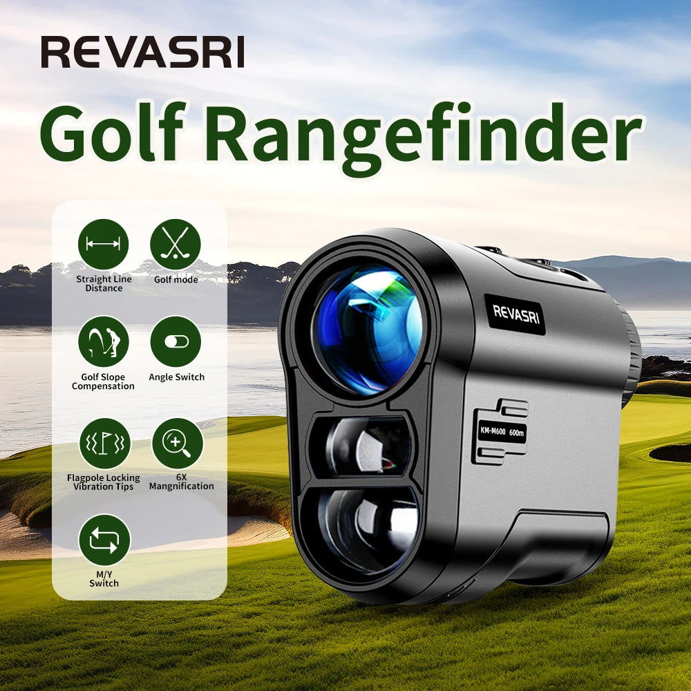 Golf Laser Rangefinder – 600M Rechargeable Range Finder with Slope, Flag Lock & Vibration