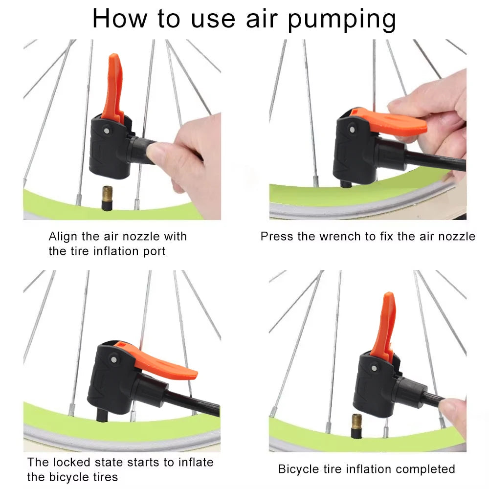 Mini Bike Pump with Pressure Gauge – Portable Foot Pump for Tyres