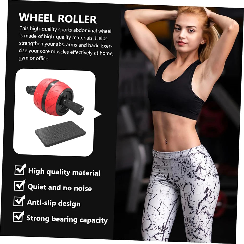 Ab Roller with Knee Mat – Core Workout Equipment for Home Gym & Strength Training