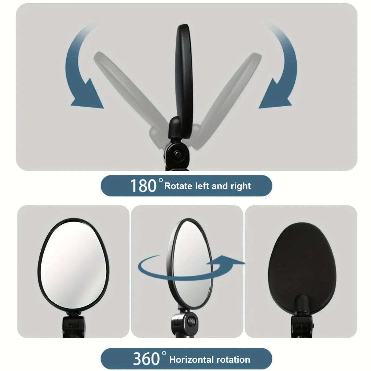 360° Bike Rear View Mirror – Adjustable Handlebar Mirror for MTB & Road