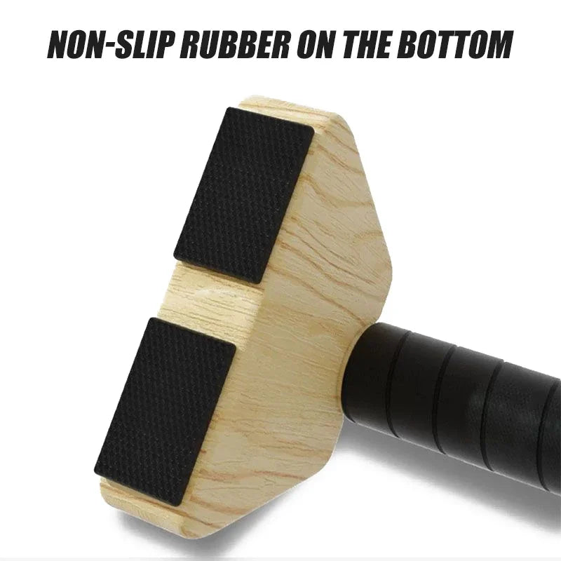 Push Up Bar Beech Wood – Sturdy Calisthenics Parallettes for Home Workouts