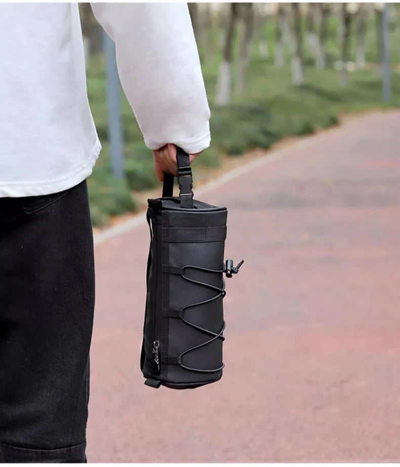 2.5L Bike Front Tube Bag – Large Capacity Handlebar Storage with Shoulder Strap for Road & Mountain Bikes