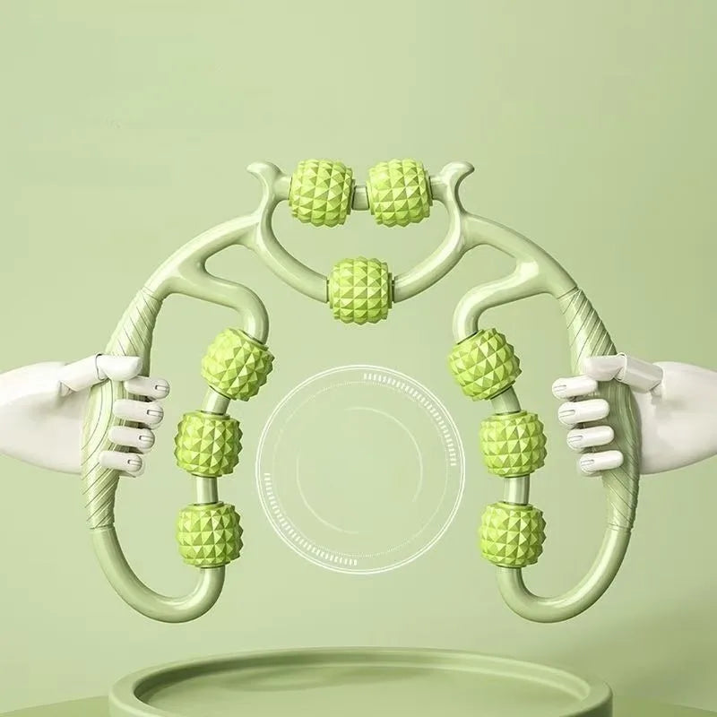 9-Wheel Yoga Massage Roller Clip – Muscle Relaxation & Fitness Recovery Tool